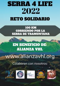 Cartel del Reto Solidario Serra 4 Life