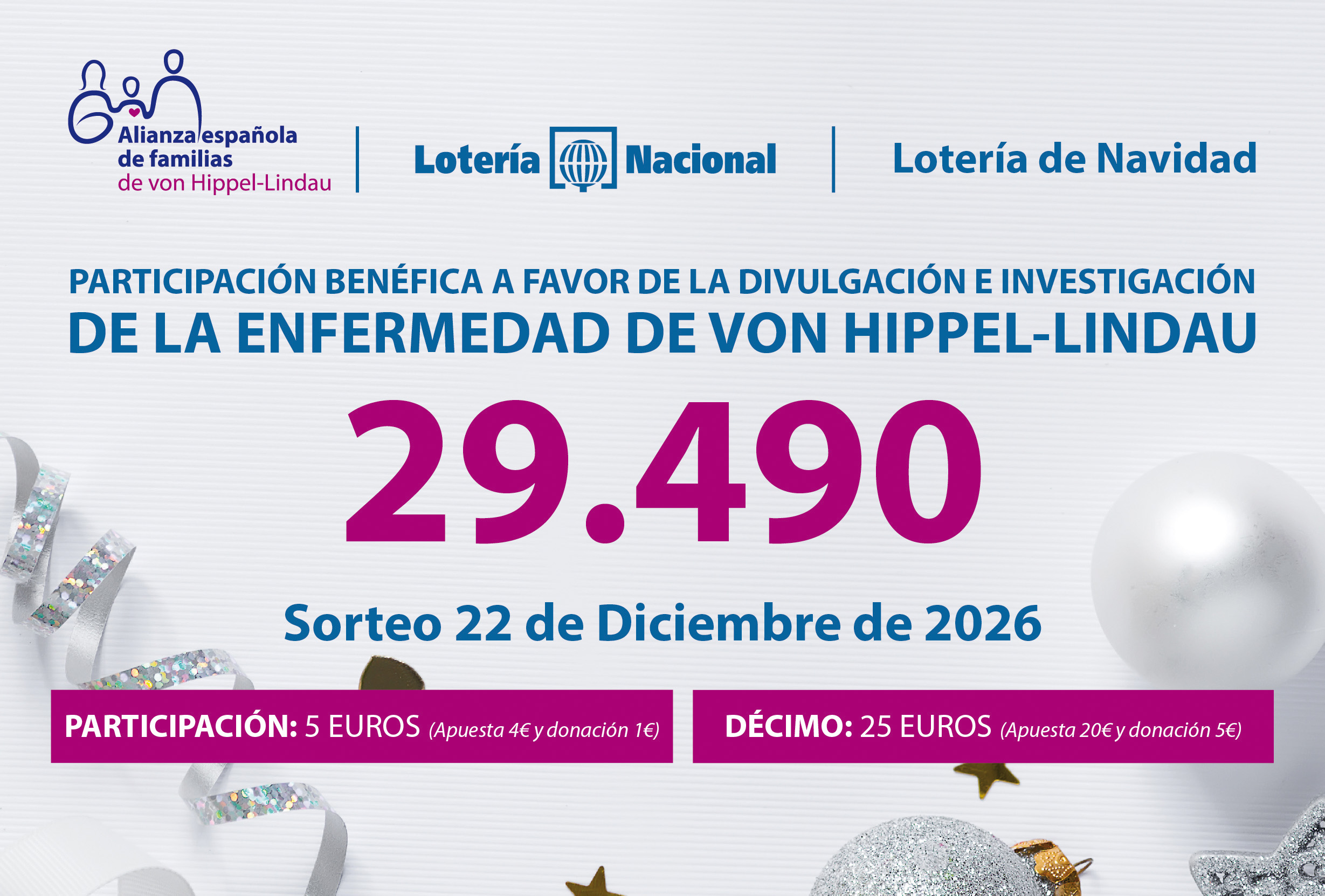 Cartel Participación en el Sorteo de Navidad de 2026